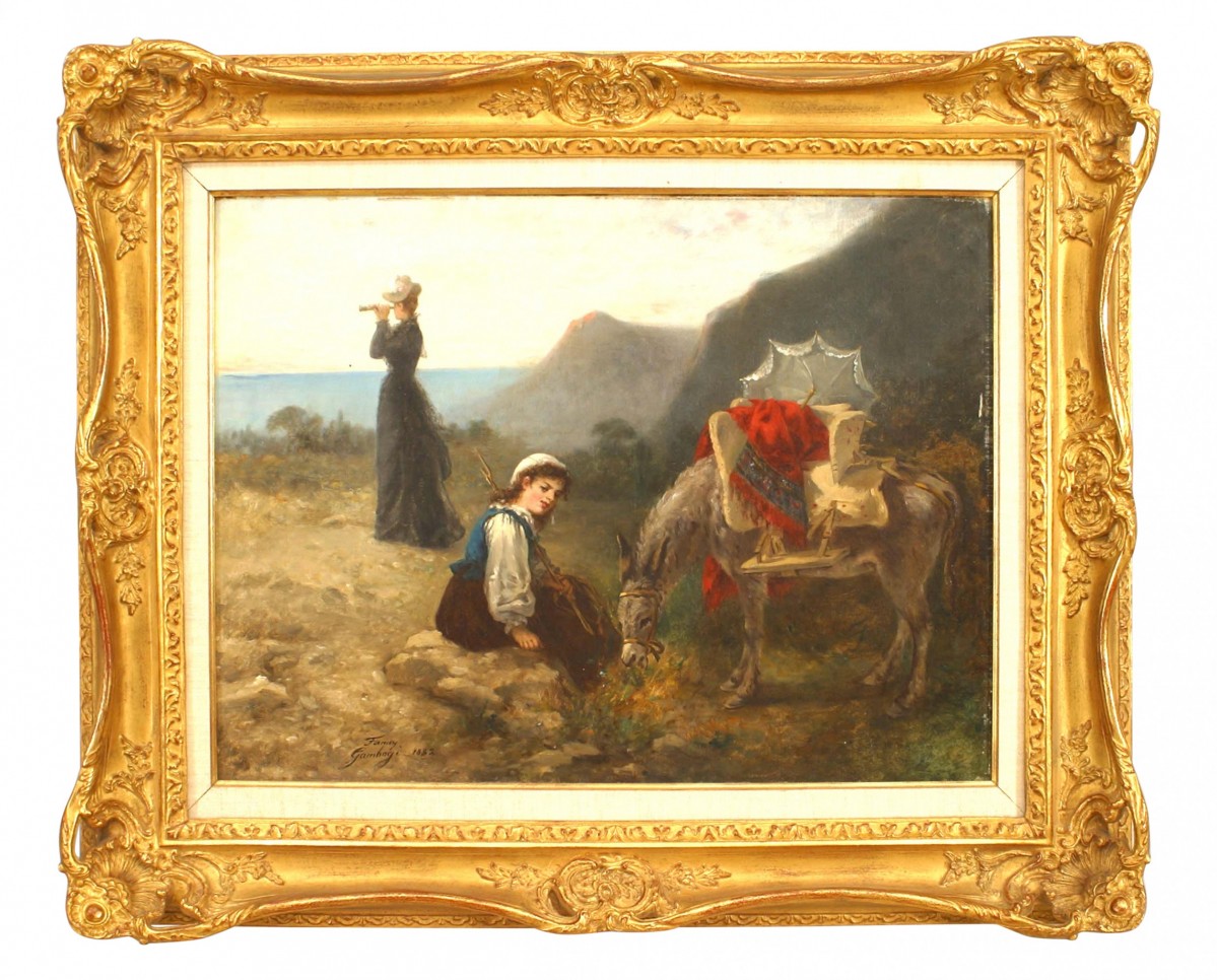 Fanny gambogi painting of women with donkey