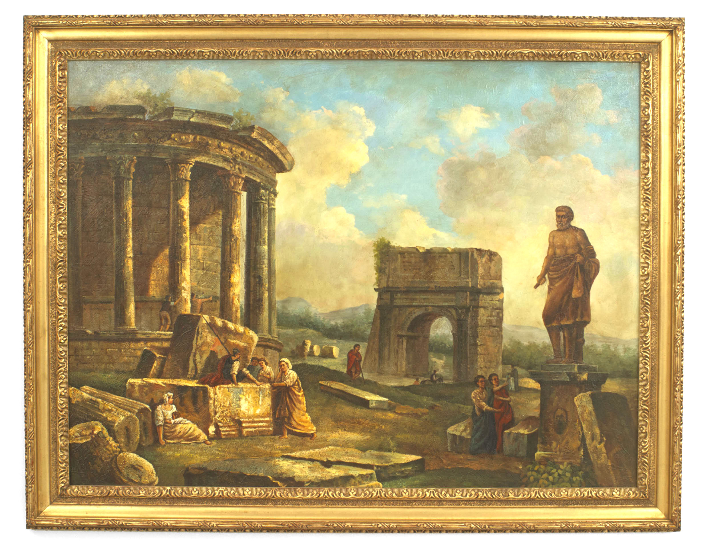 Italian neo classic landscape of ancient ruins 1