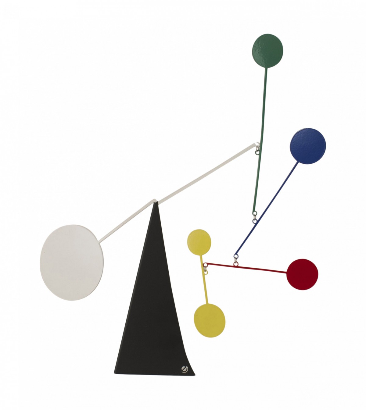 Contemporary metal elliptical table sculpture 5