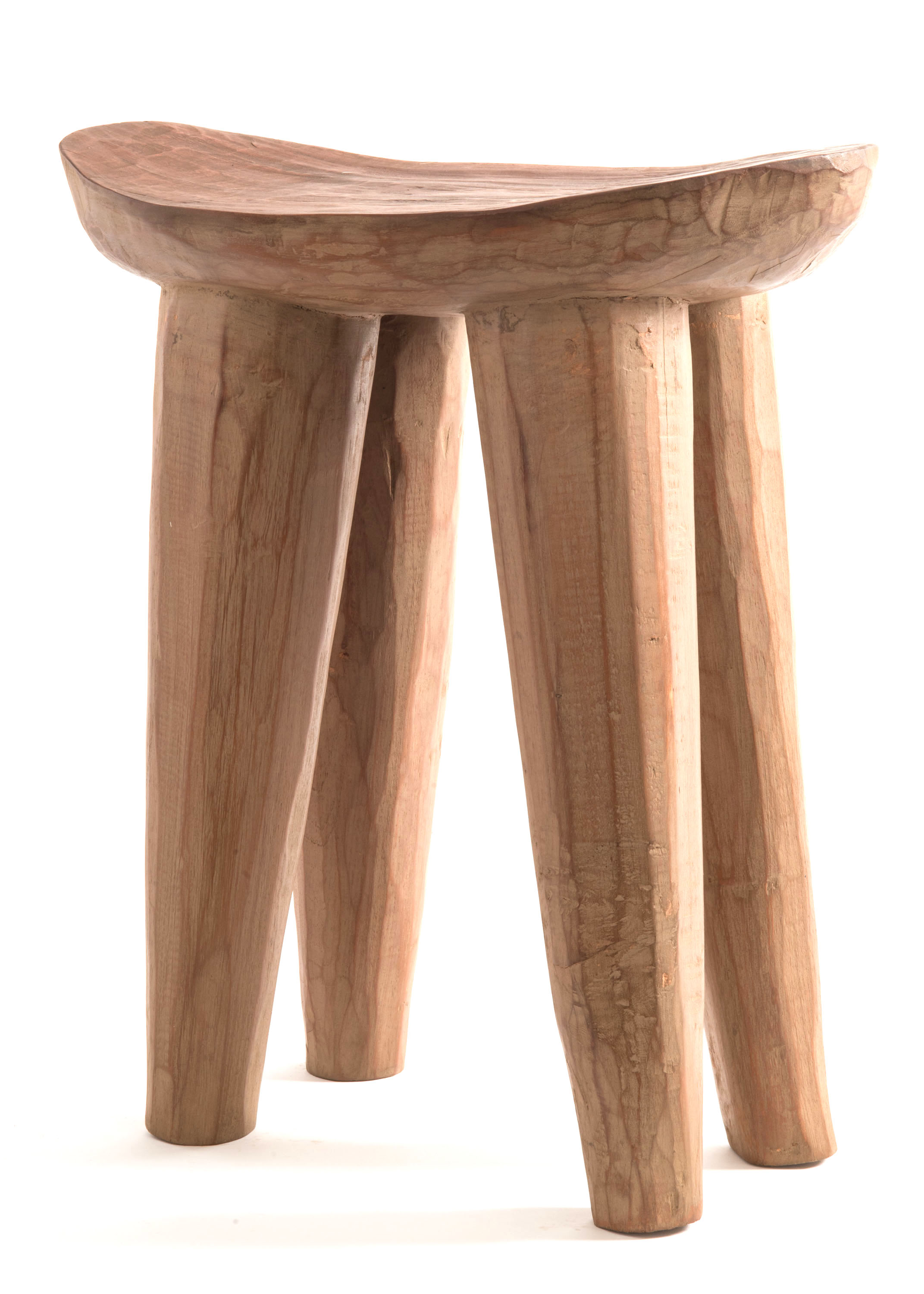 Rustic african stained wooden bench