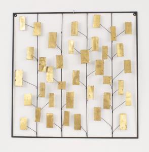 Iron tree gilt metal wall art