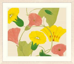 Trumpet flowers 1 abstract art print