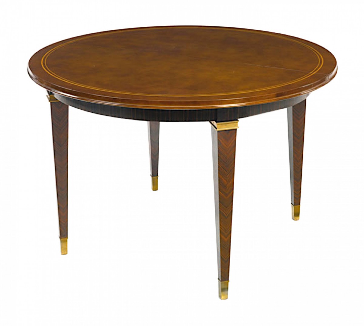 French art deco brown lacquered dining table