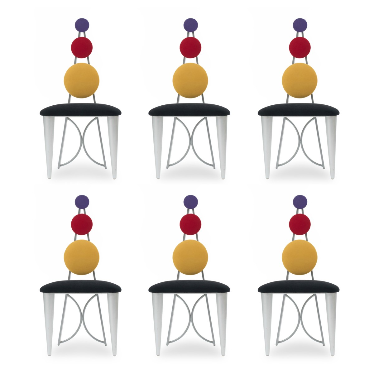 American multicolored panel chairs