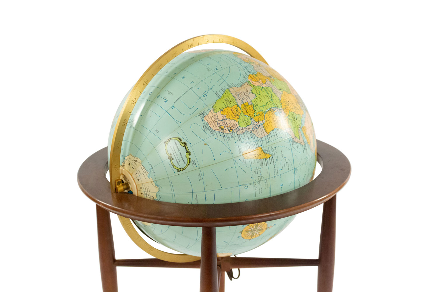 Mid century lighted globe with stand 1
