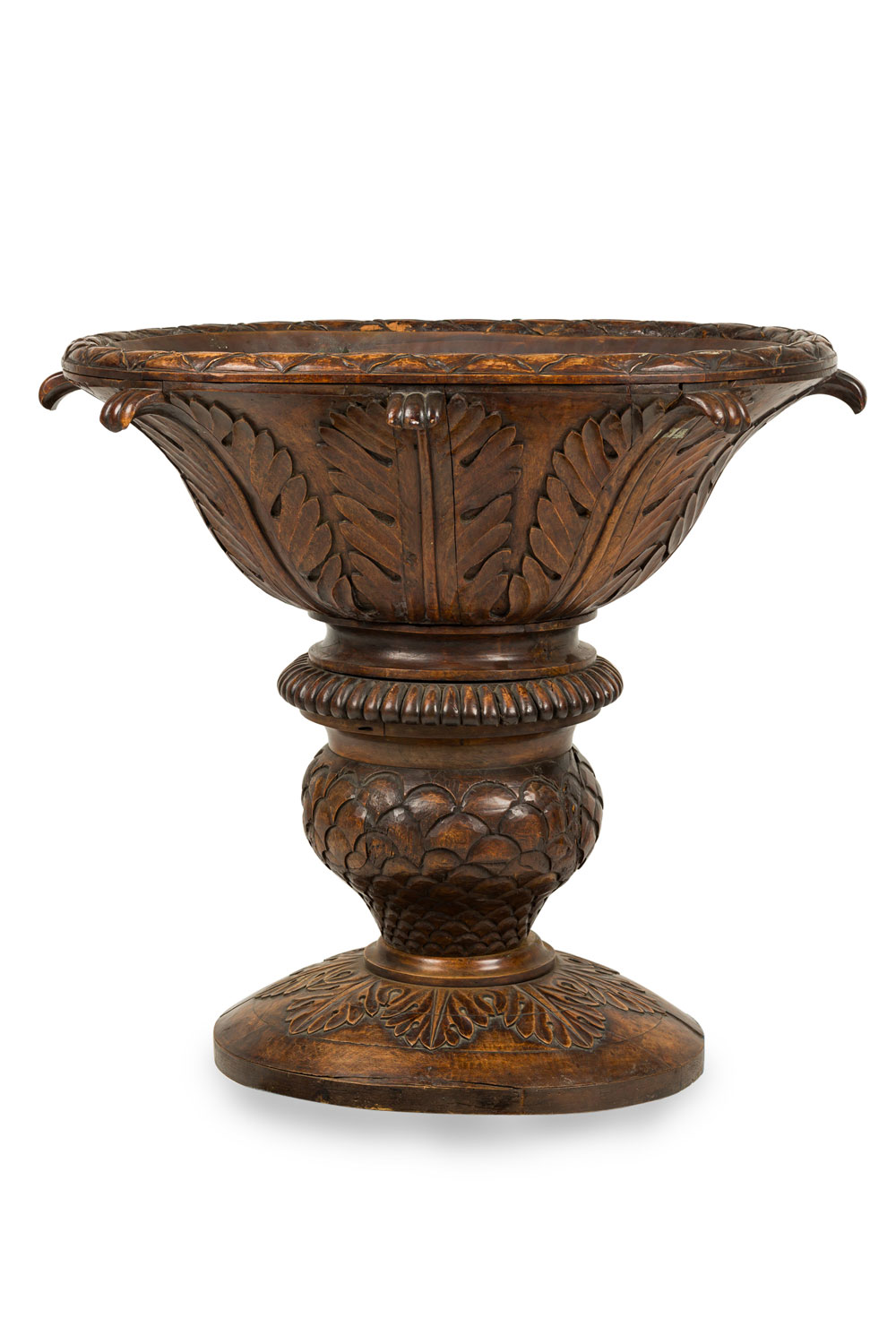 Monumental continental carved wood jardiniere 1