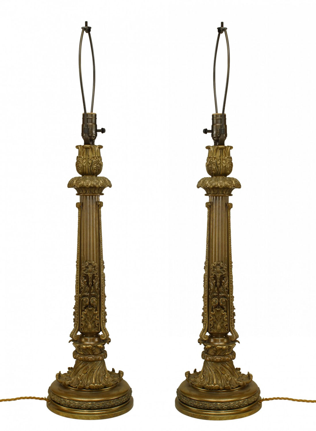 English victorian brass table lamps 4