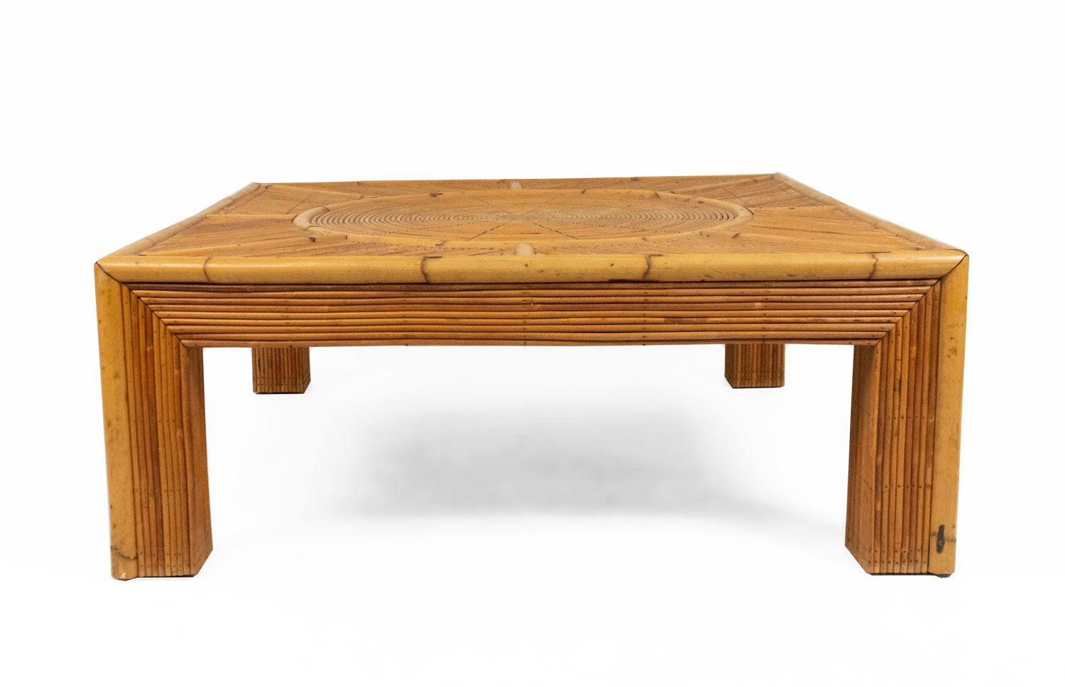 Square bamboo coffee table