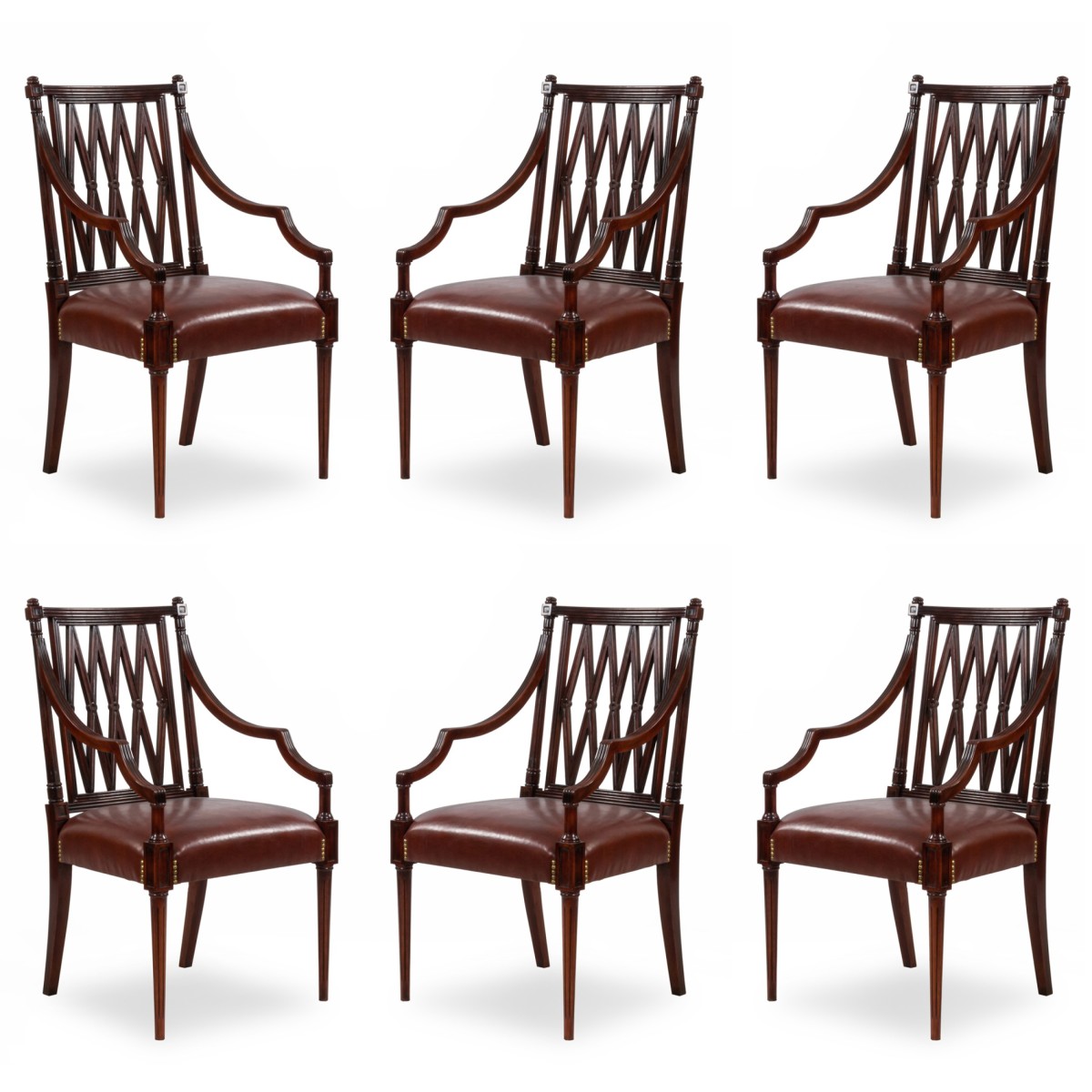 Diamond backed arm chairs