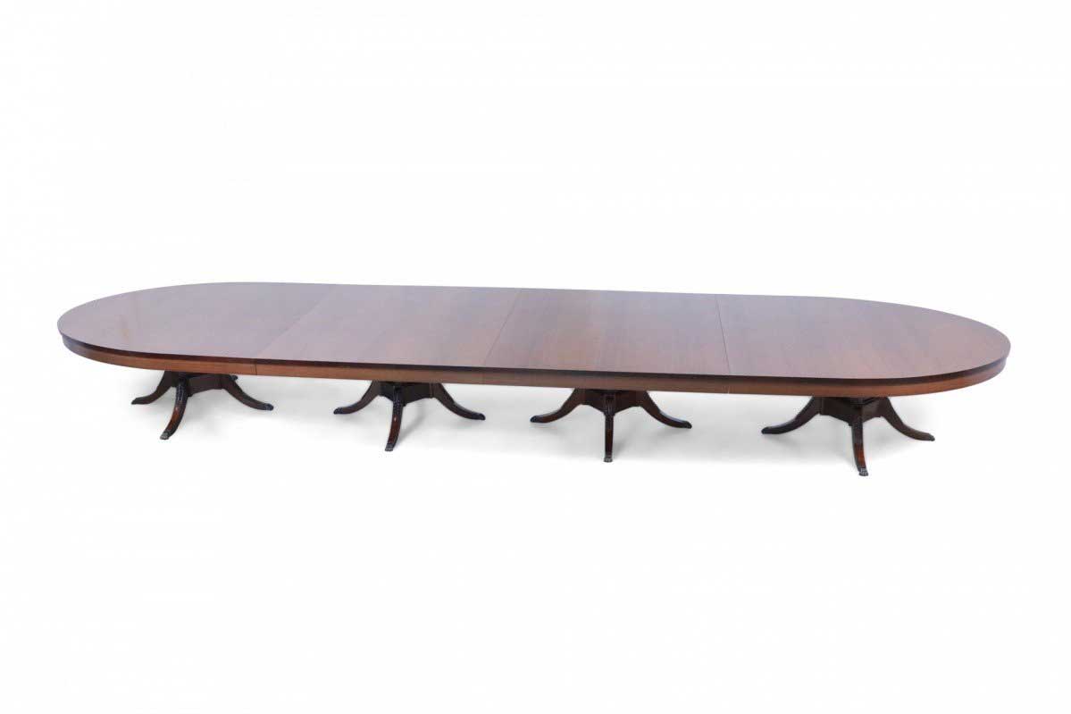 Large wooden conference table