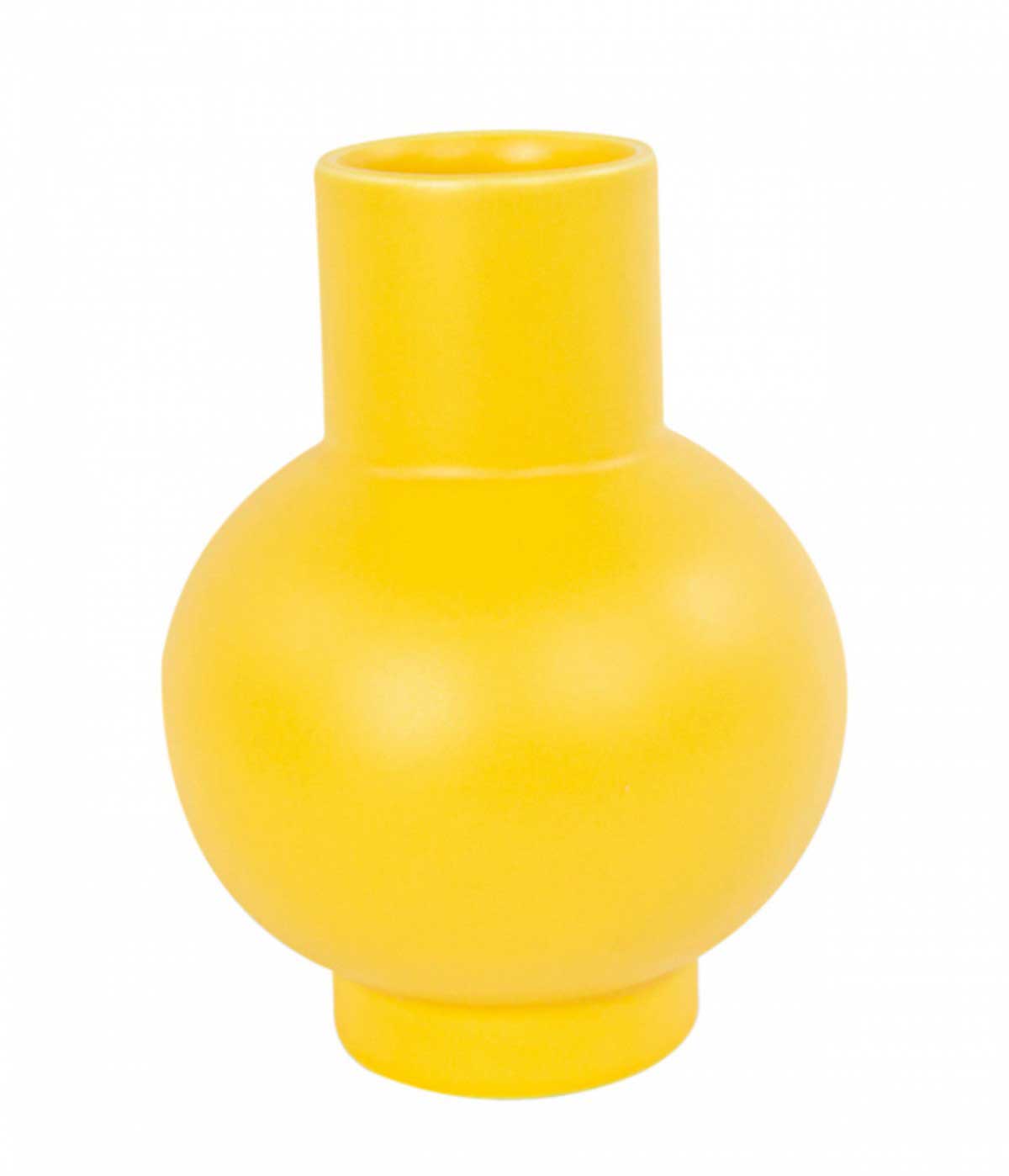 Modernist yellow ceramic vase
