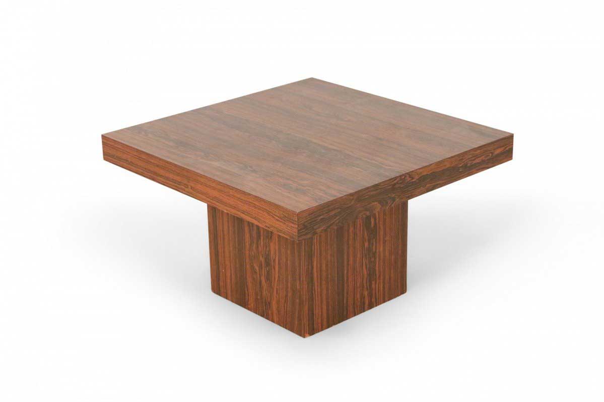 Mid Century Danish Walnut Pedestal Base End Table