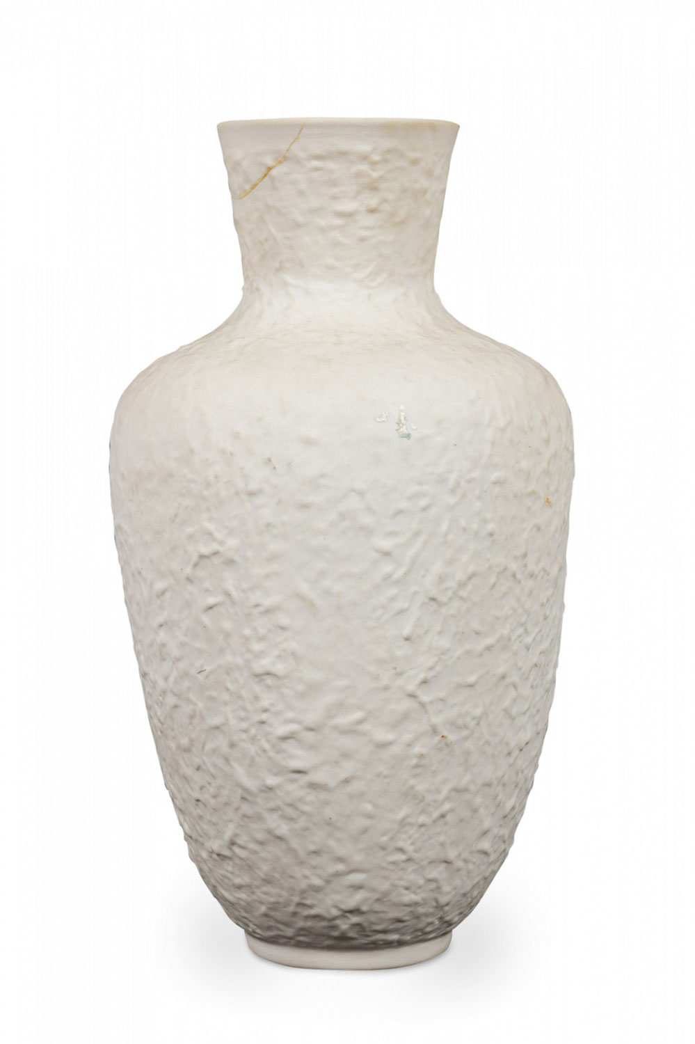 German Mid Century Textured White Porcelain Bouquet Vase