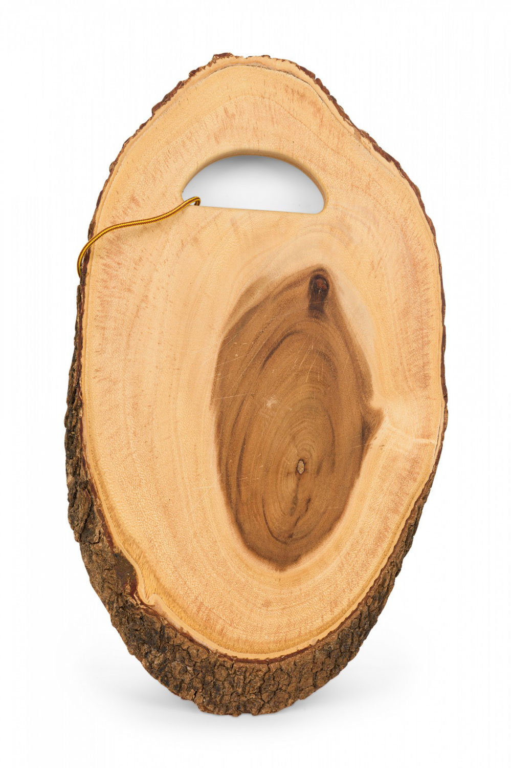 Rustic cutting board tray with bark exterior