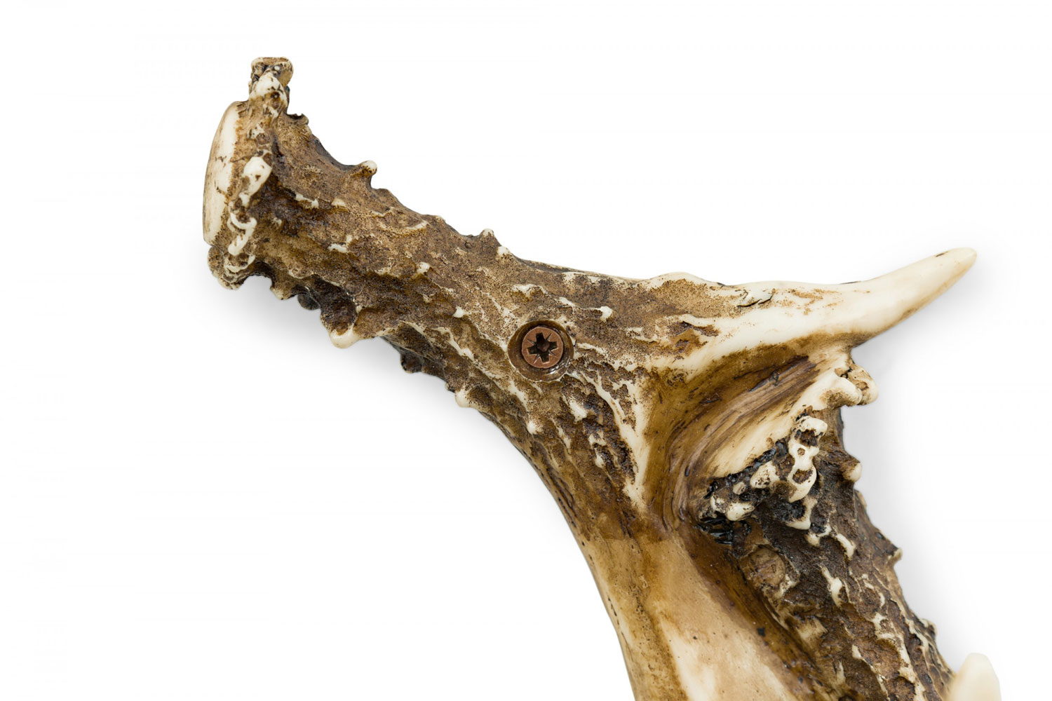 Rustic faux antler wall plaque hat rack