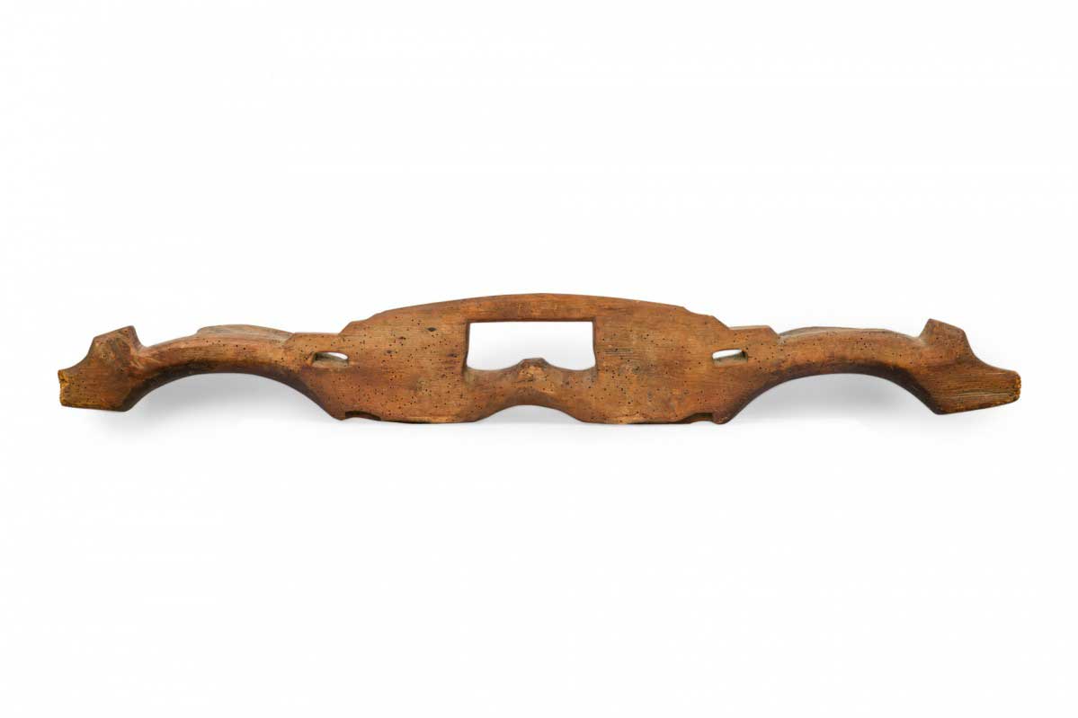 Rustic country carved wooden yoke