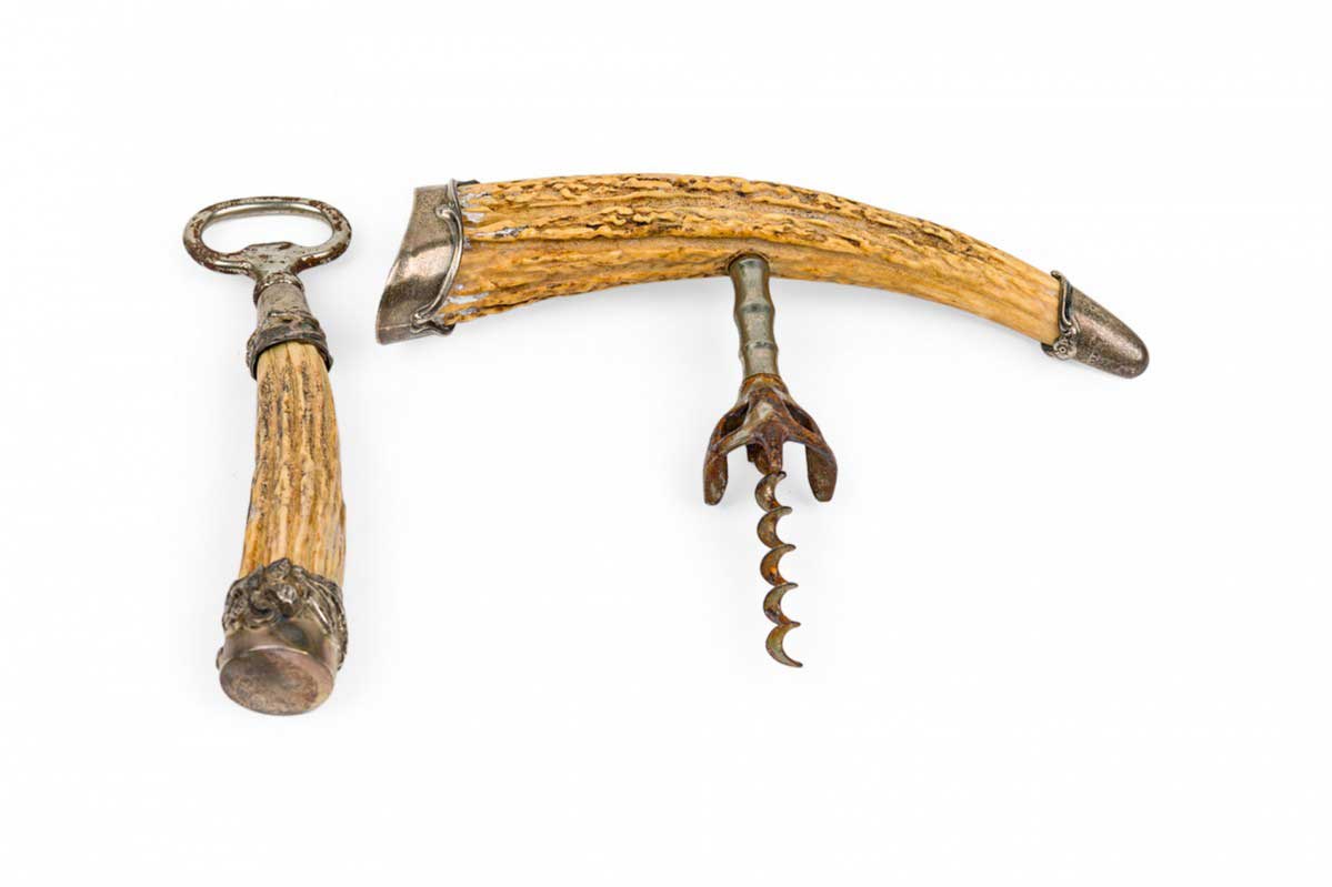 Pair of rustic antler handle bar tools