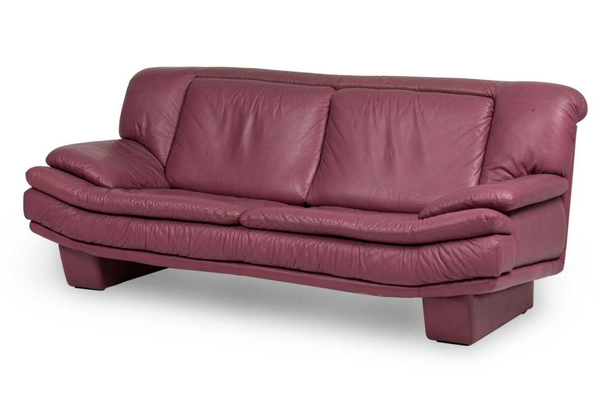 American contemporary lilac leather sectional A