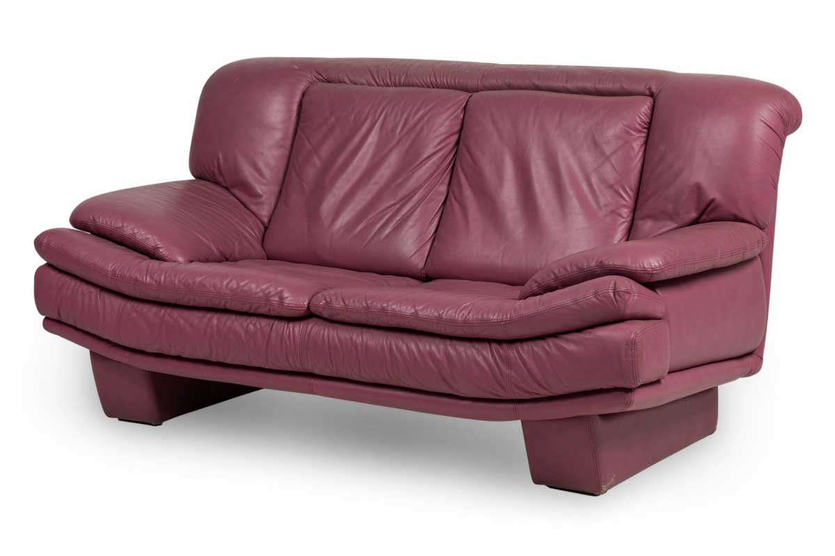 American contemporary lilac leather sectional B