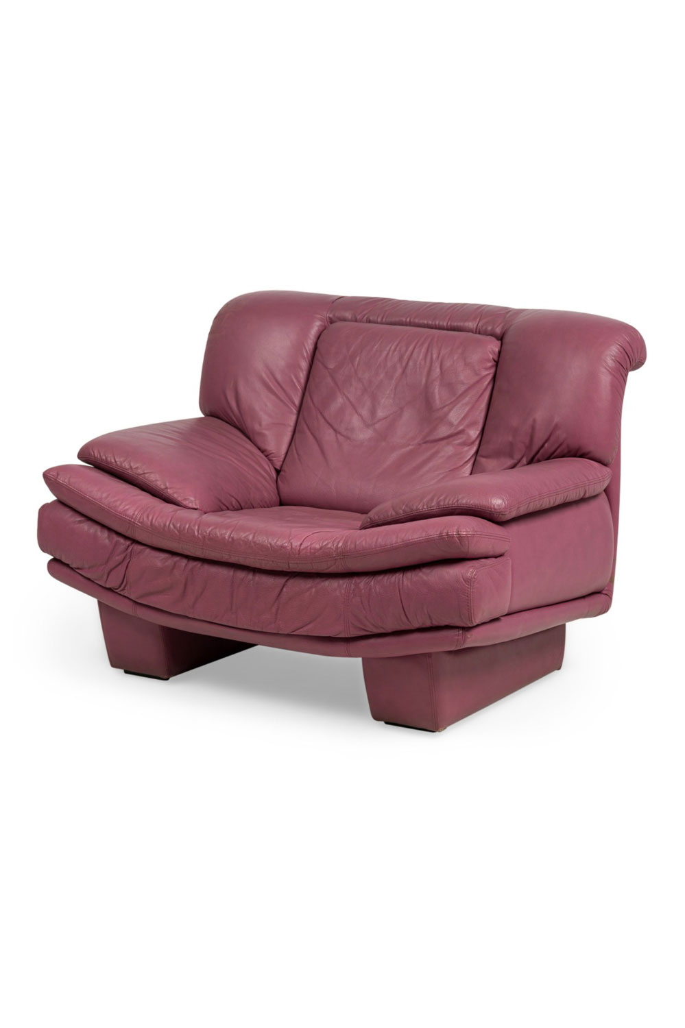 American contemporary lilac leather sectional C