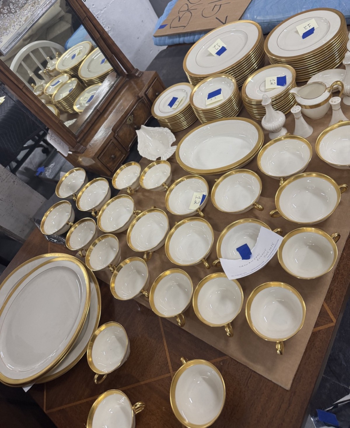 American lowell dinner and tea fine china set