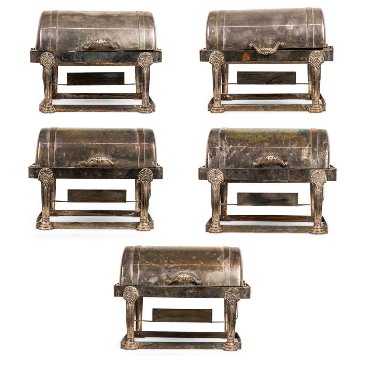 English victorian silver plated chafing dishes