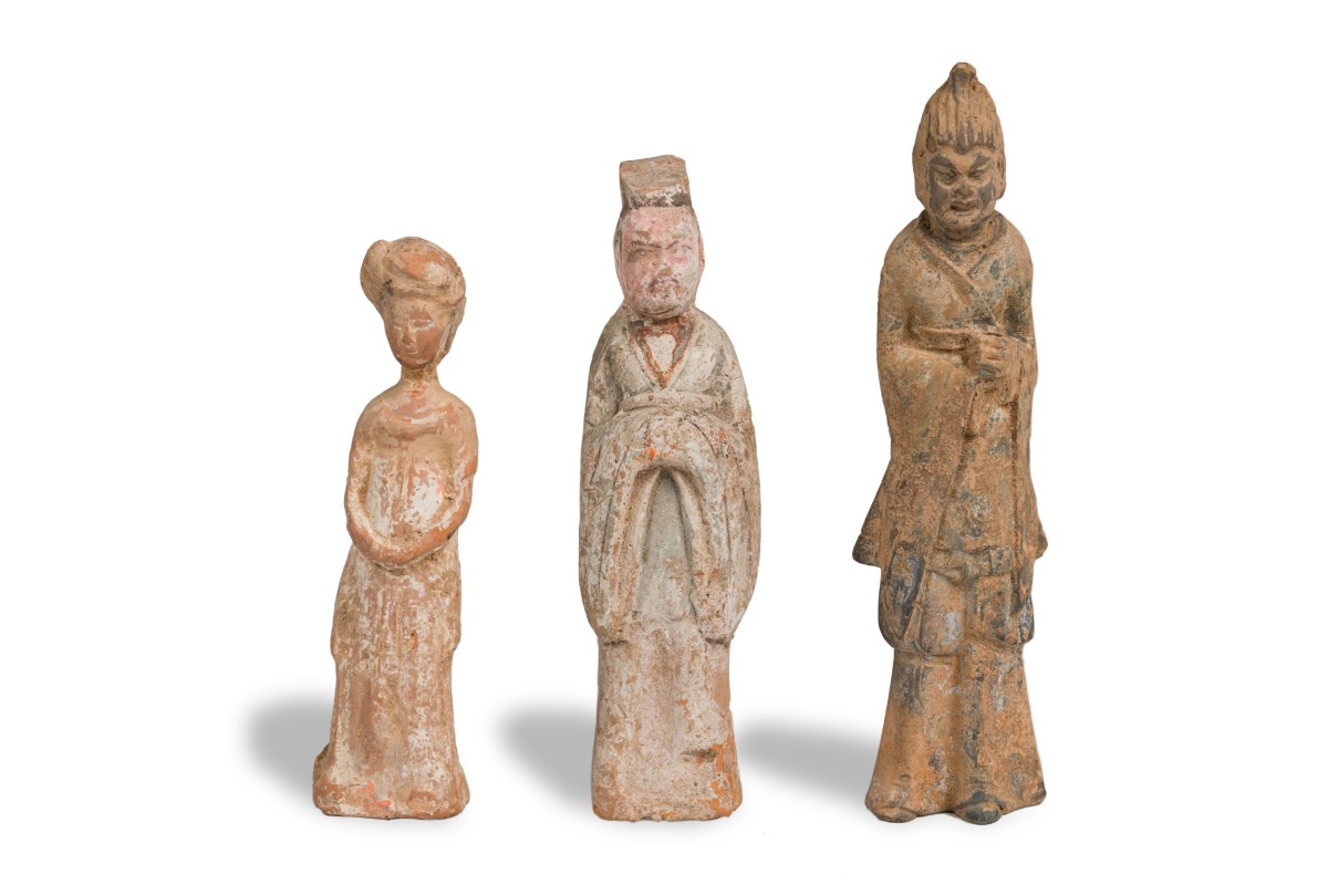 Chinese terracotta and stone figurines