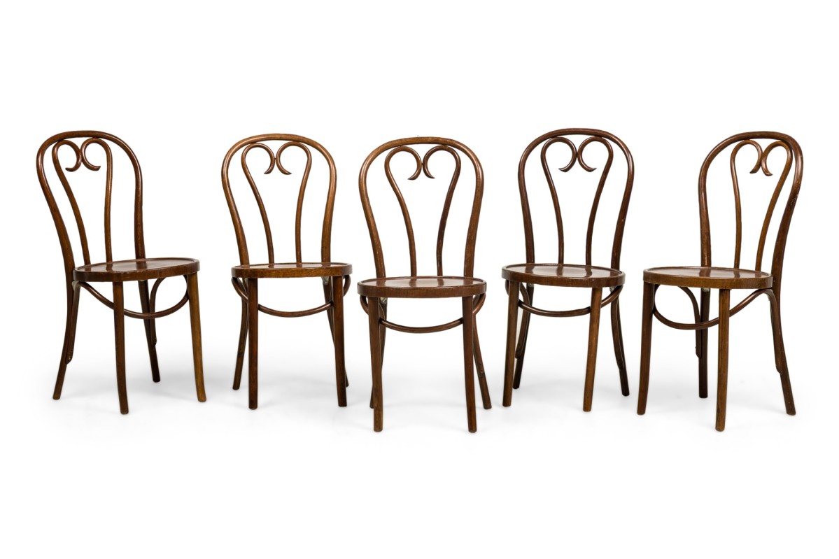 Set scroll back bentwood chairs 5