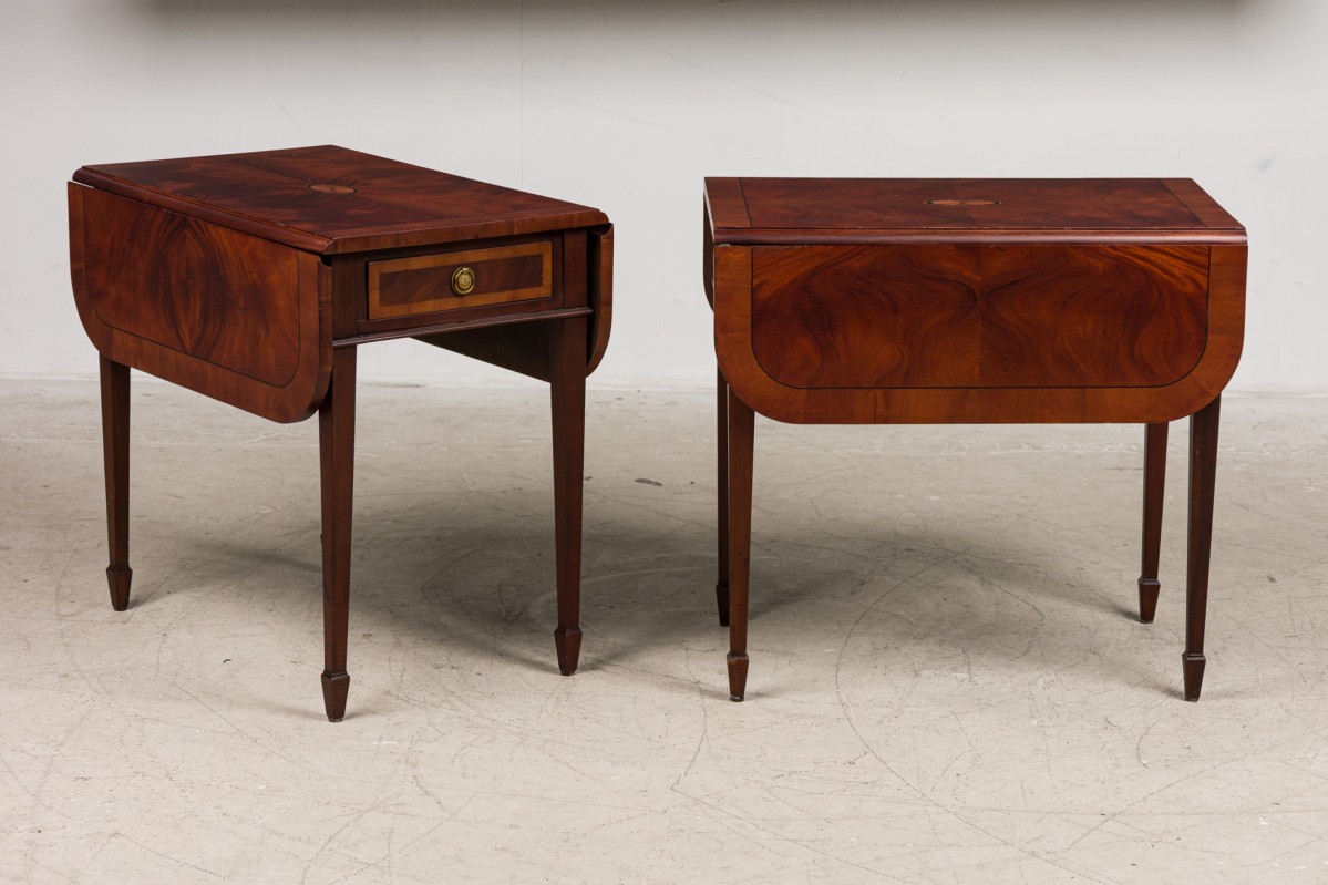 English victorian style pembroke end tables