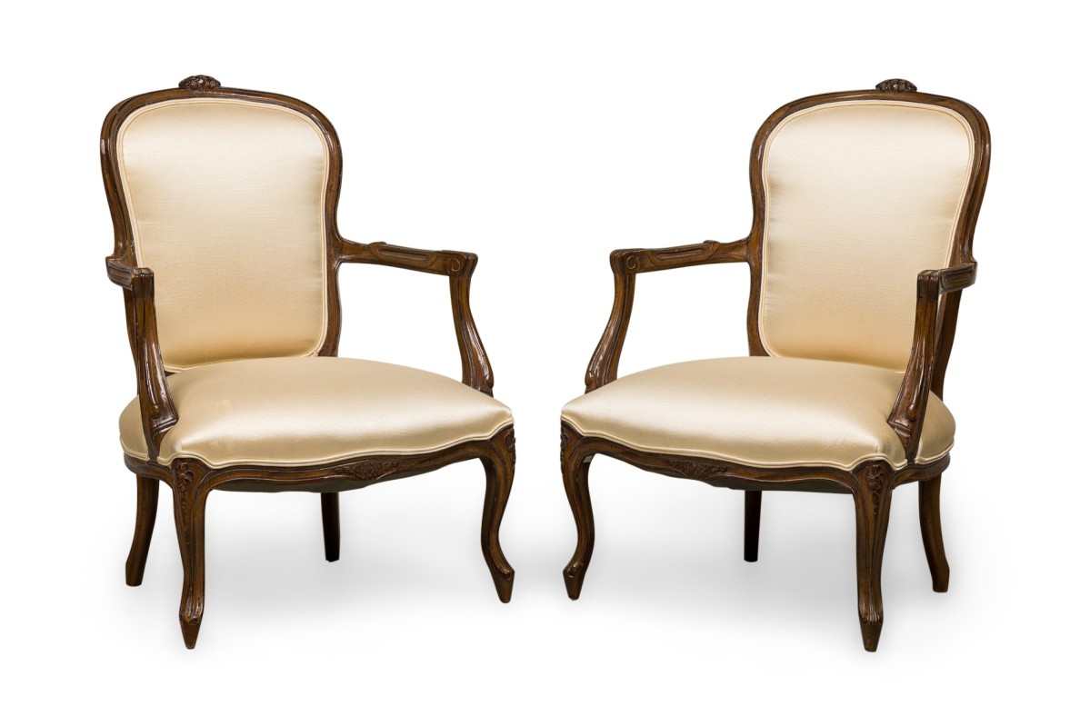 French louis xv style armchairs