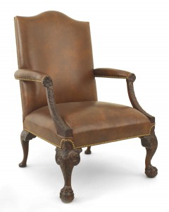 English chippendale mahogany arm chair 2