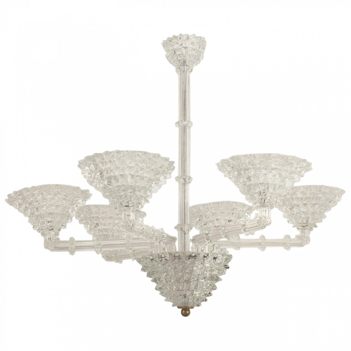 Italian mid century glass chandelier