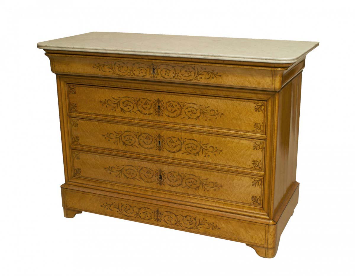 French charles x maple chest 2