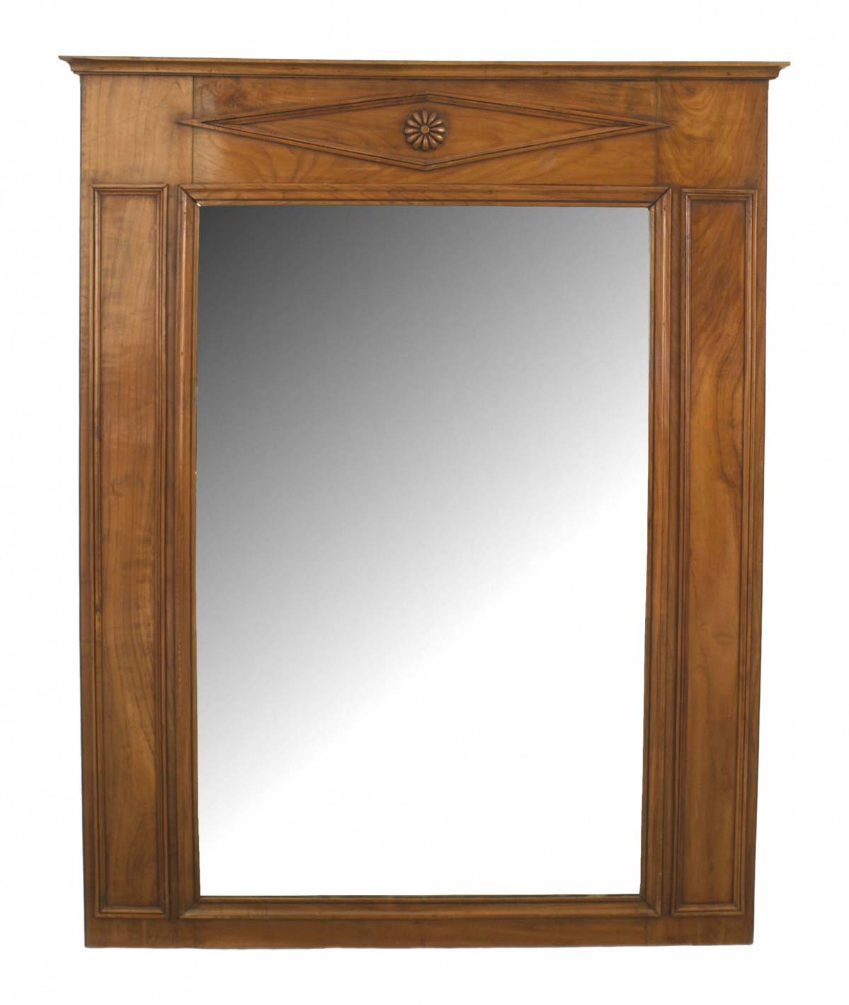 Biedermeier style fruitwood wall mirror