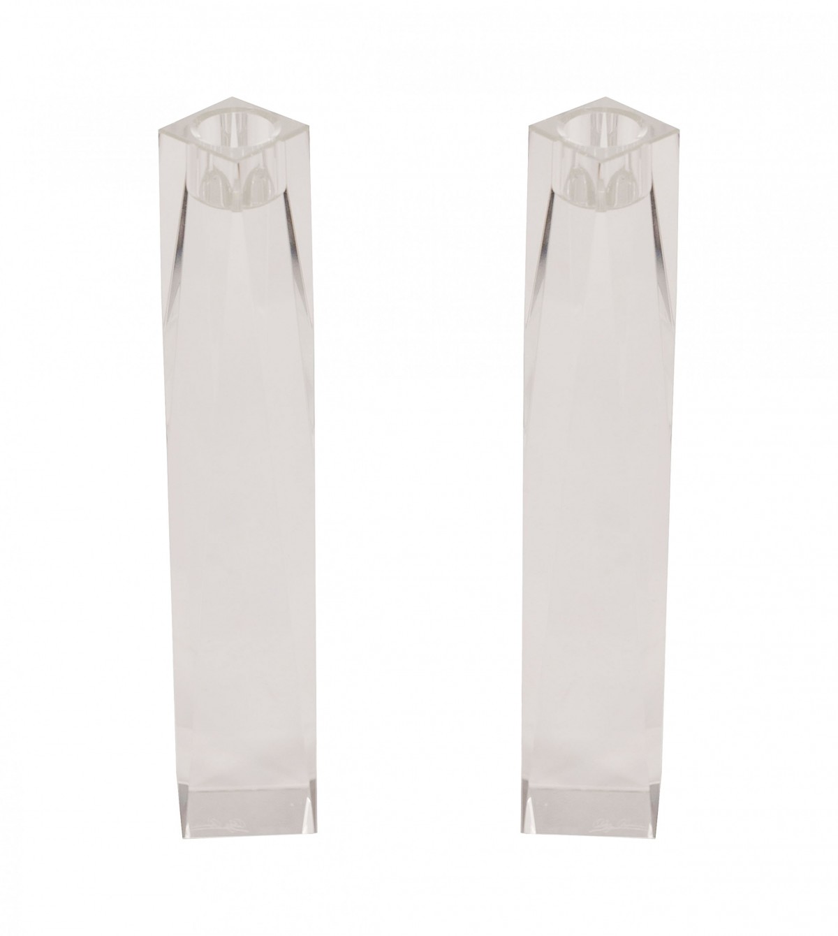 Crystal taper candlesticks