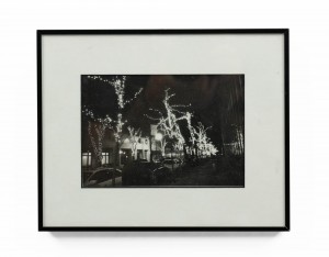 Black and white photograph of street scene