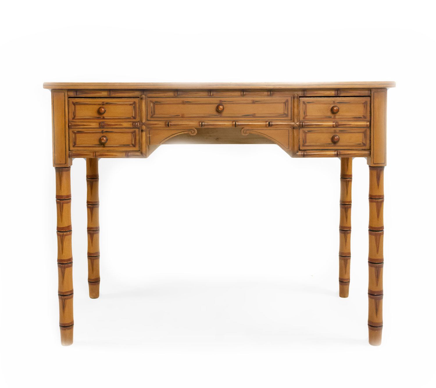 English regency style faux bamboo desk