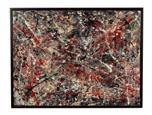 Abstract painting of dripping paint