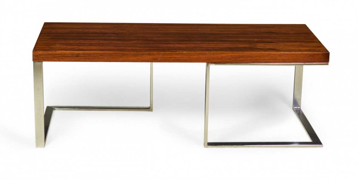 Milo Baughman for Thayer Coggin American Mid Century Rosewood Minimalist Cocktail Coffee Table 