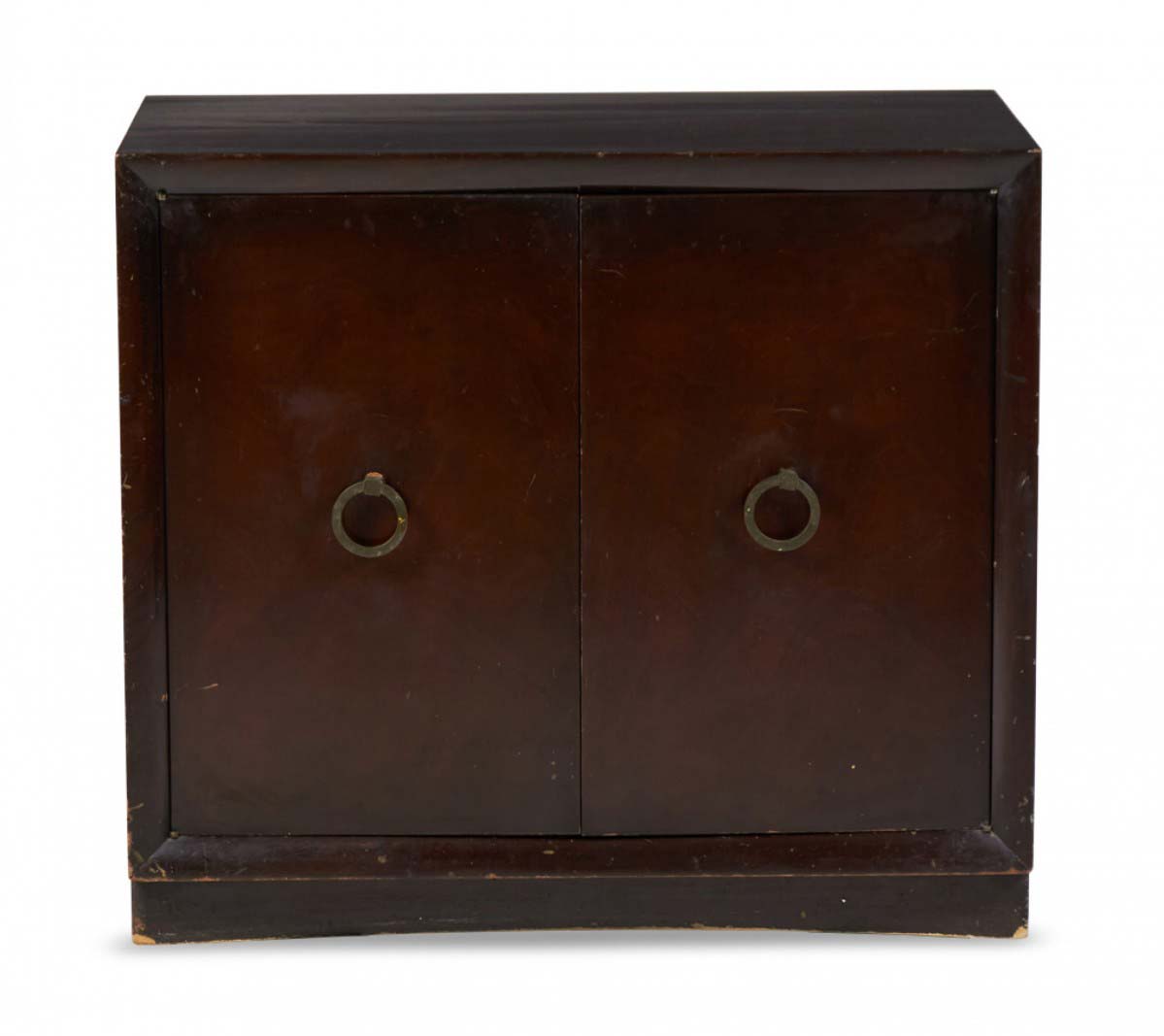 TH Robsjohn Gibbings for Widdicomb Mid Century Modern Two Door Mahogany Cabinet