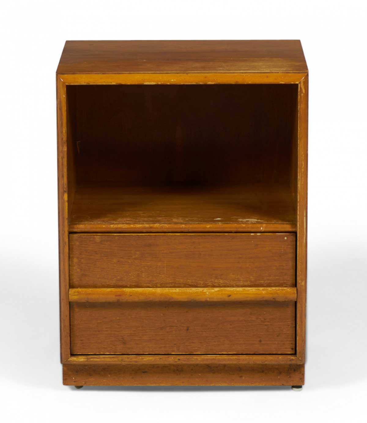 TH Robsjohn Gibbings for Widdicomb Mid Century Walnut Lower Drawer Nightstand Cabinet