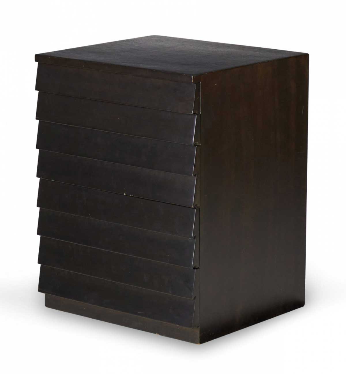 TH Robsjohn Gibbings for Widdicomb American Mid Century Walnut Louver Front Chest