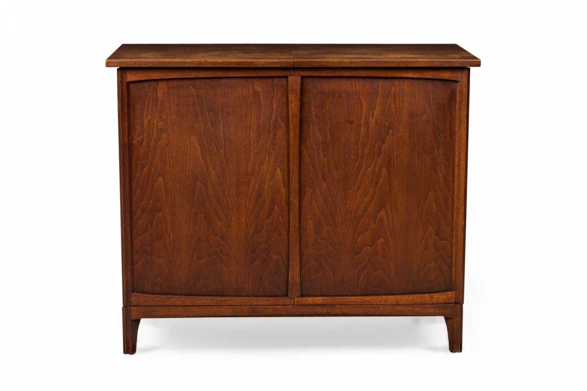 Brown Saltman American Mid Century Walnut Dry Bar Cabinet