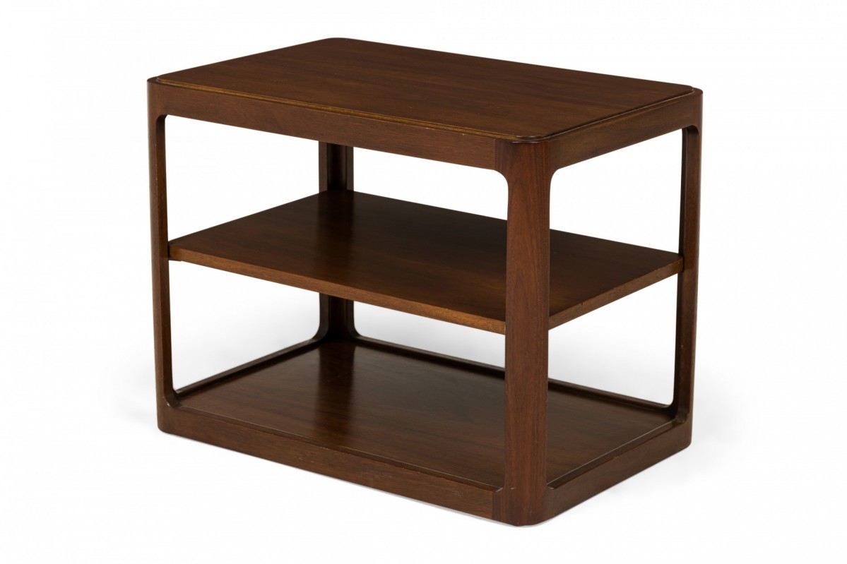 Roger sprunger for dunbar american mid century radius form wooden end table