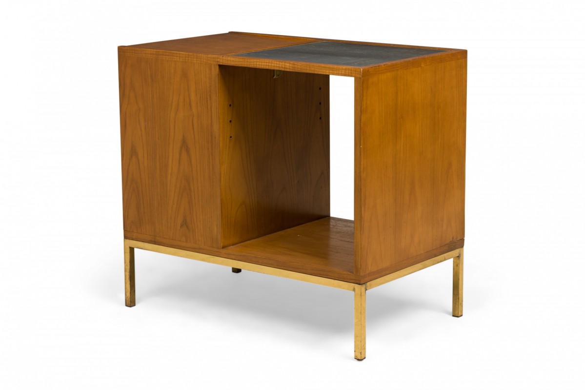 Edward wormley for dunbar american mid century slate and wood dry bar table