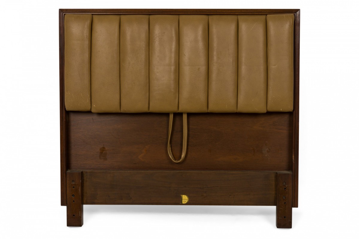 Edward wormley for dunbar american mid century upholstered fold down arm single bed headboard