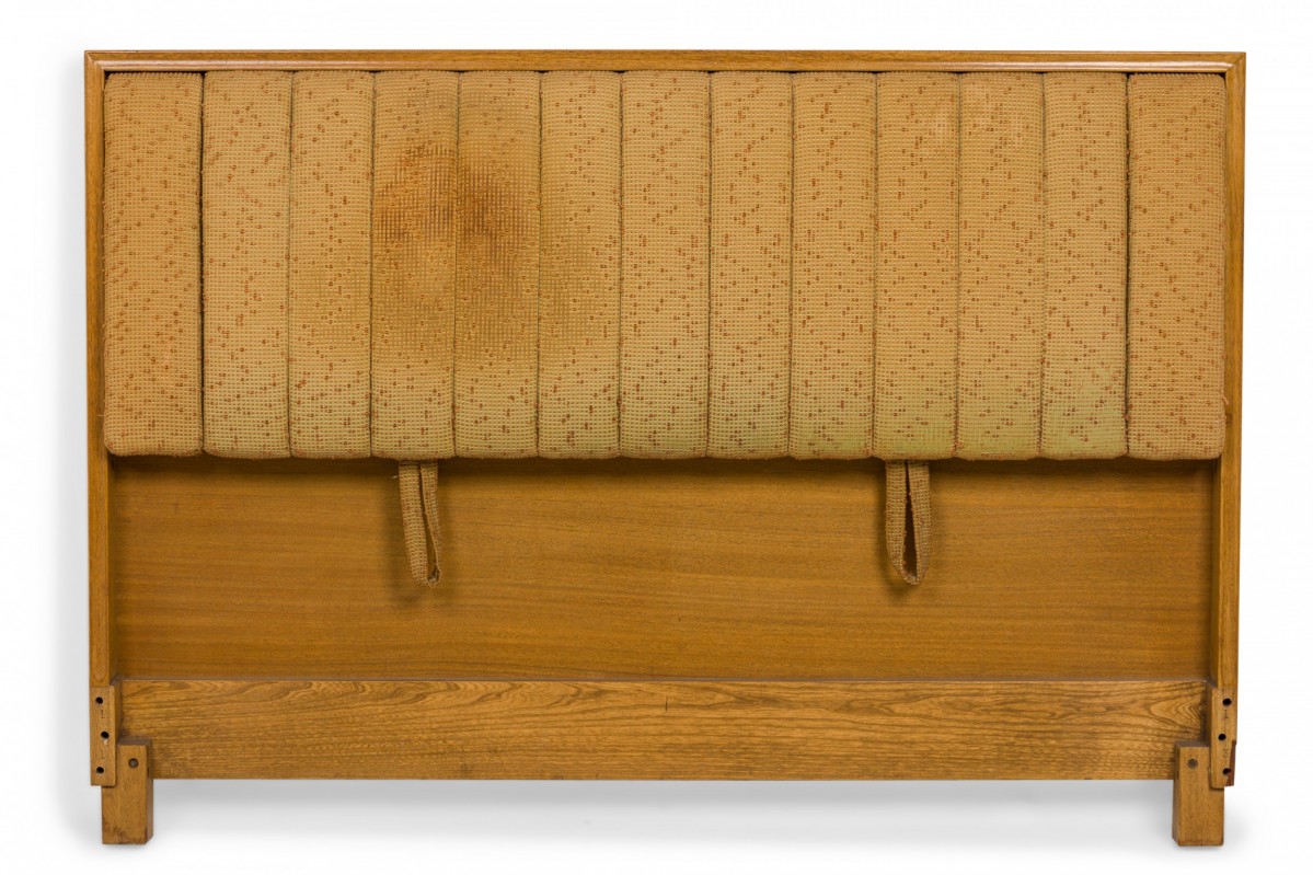 Edward wormley for dunbar american mid century upholstered fold down arm single bed headboard 1