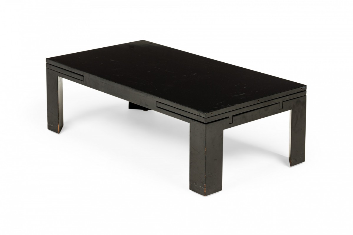 Edward wormley for dunbar american mid century black painted refectory coffee cocktail table