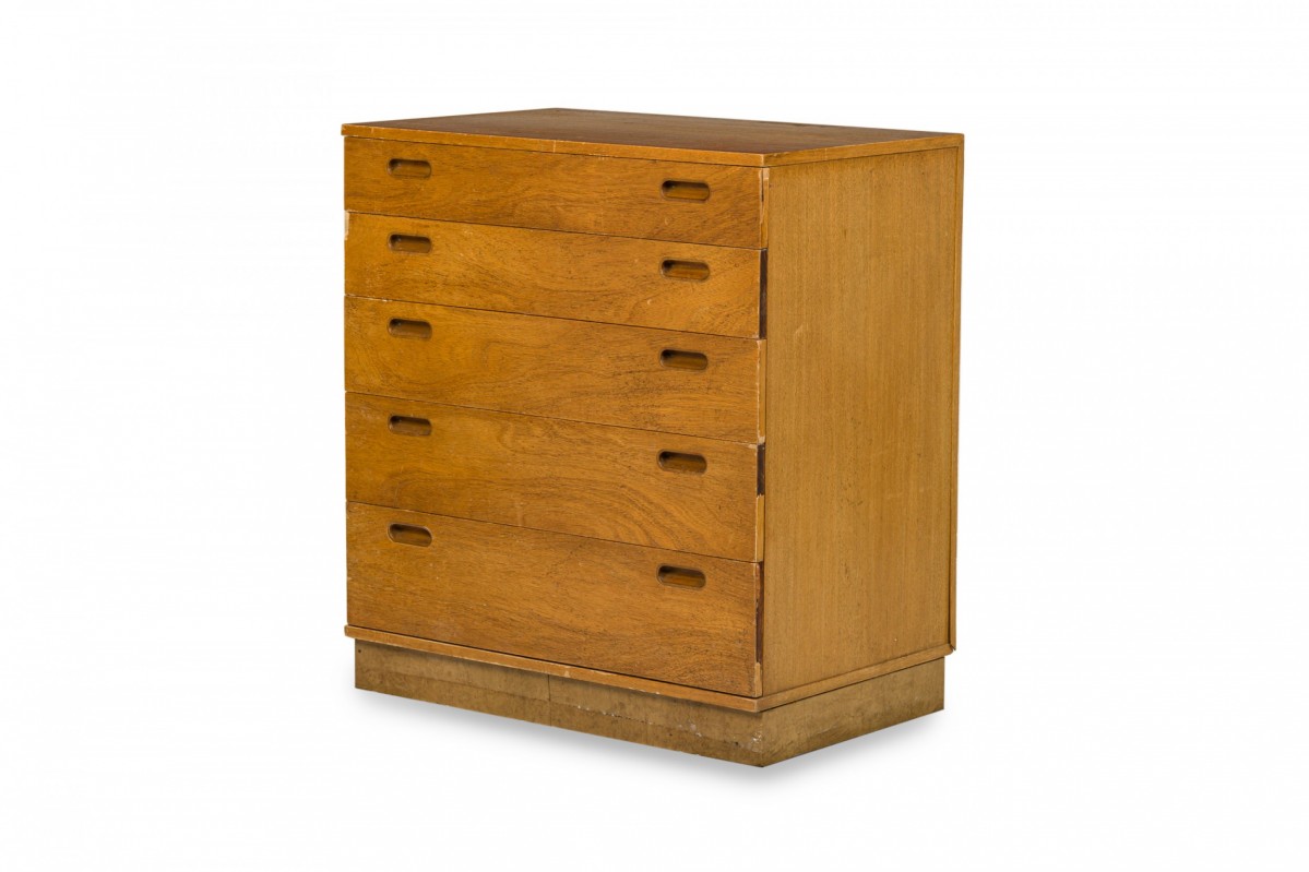 Edward wormley for dunbar american mid century new world 5 drawer wooden chest