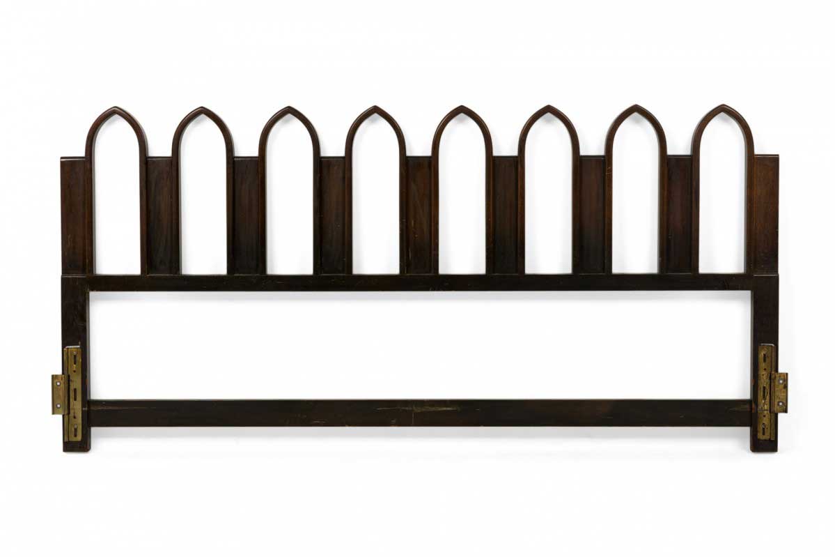 Harvey probber mid century american arch king size walnut headboard